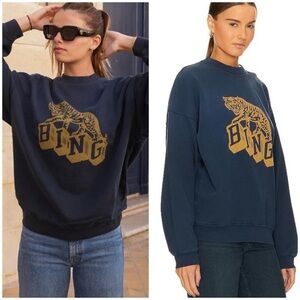 ANINE BING Harvey Retro Crew Tiger Blue Sweatshirt
Pullover SZ L